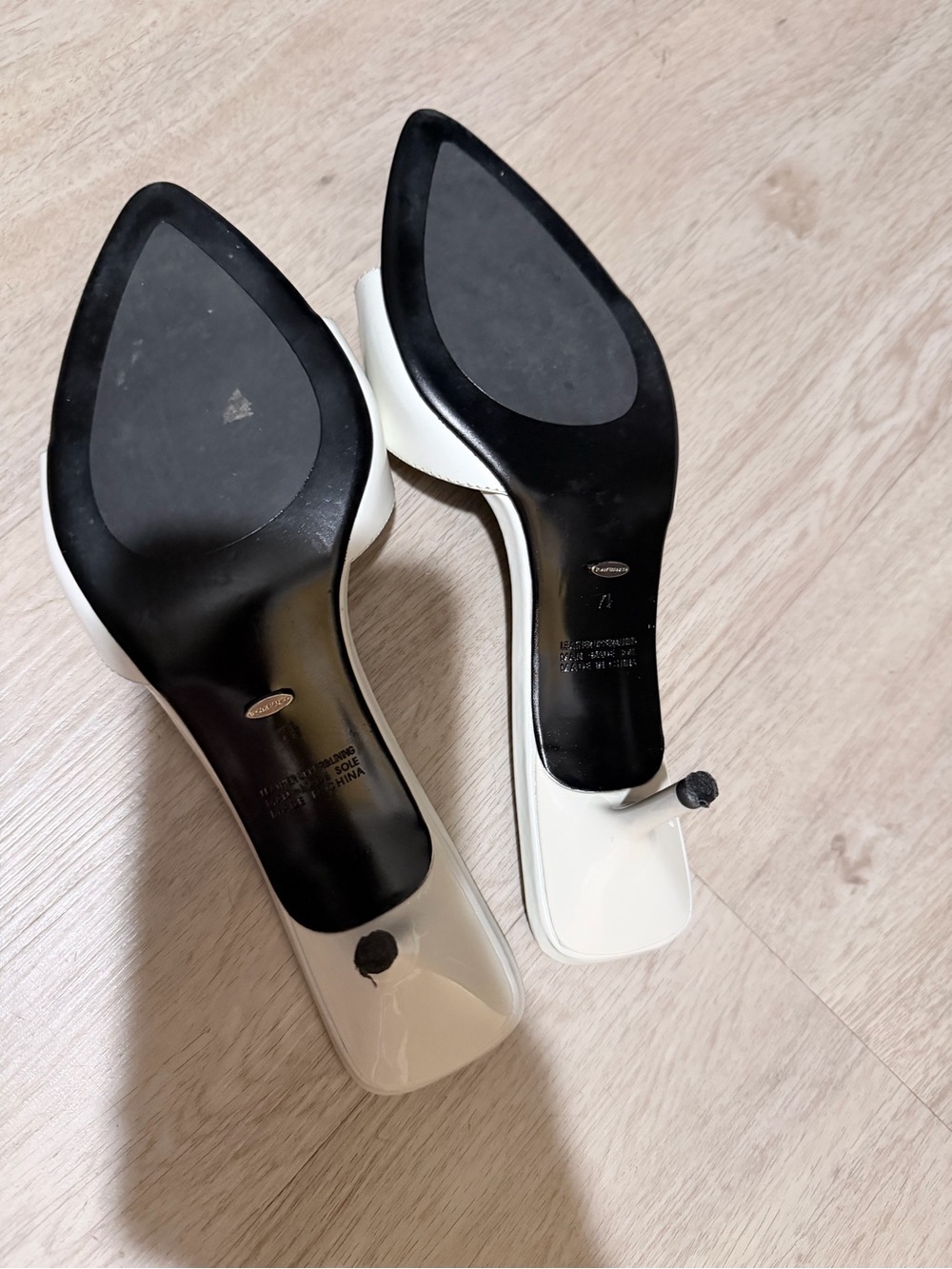 Tony Bianco White Pointed Toe Mule Heels - Picture 2 of 2